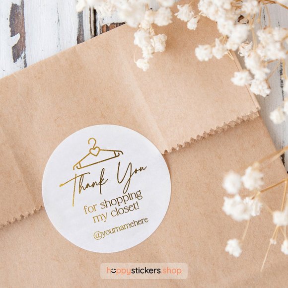 Thank You For Shopping My Closet Stickers with Name • Poshmark Stickers - Picture 5 of 17